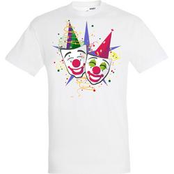 T-shirt Carnaval Masker | Carnaval | Carnavalskleding Dames Heren | Wit | maat M